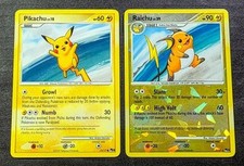 Pokemon Card Pikachu   Raichu  POP Series9  15/17  Ice Holo 3/17 ,  2009, NM.
