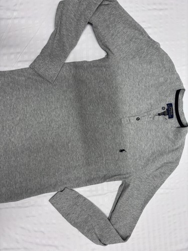 Polo Ralph Lauren Shirt Mens S Grey Waffle Knit Thermal Henley Pony Outdoors - Picture 3 of 10
