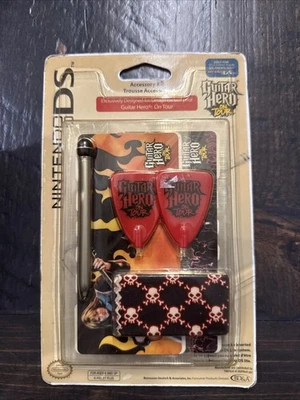 GUTAR HERO Nintendo DS LITE Official Guitar Hero On Tour 2 Pick Pen Stylus Cloth Back Cover