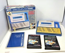 1988 PreComputer 1000 vtech w Original Box + 2 boxed games manual Works/Tested