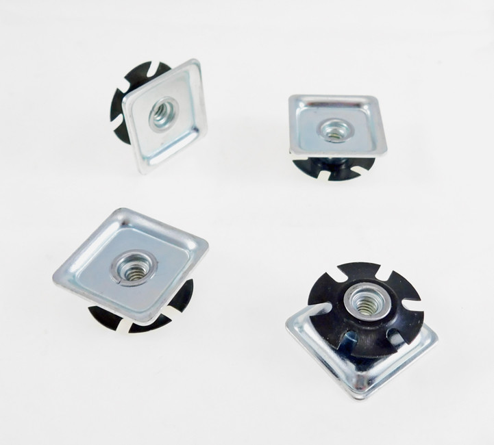 4 Pack Threaded Star Type 1-1/4(OD) Square Tubing Insert 1/4-20 Threads S71-404