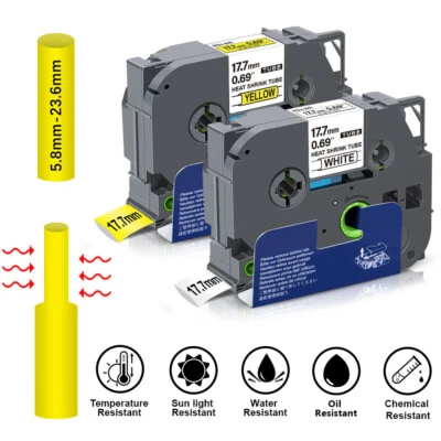 Schrumpfschlauch für Brother P-Touch HSe-211 211 HSe-231 631 HSe-241 HSe-251 2:1