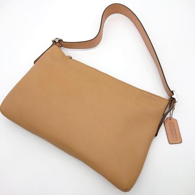 OLD COACH Shoulder Bag Beige 9414 Leather USA | eBay