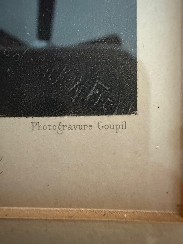 Fotograbado Goupil Vintage - Enmarcado - D. Appleton and Co. NY - Dama en Negro - Imagen 7 de 13