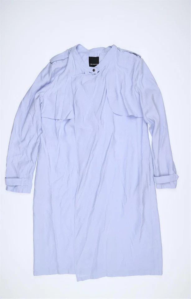 Nordstrom 288657 Trouvé Blue Soft Trench Dust Coat size L - Image 2 of 3