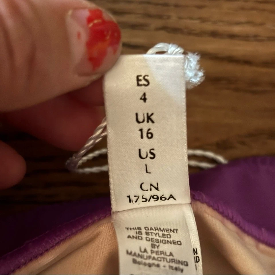 Новый без ценников La Perla красный и фиолетовый низ бикини в большом размере - Изображение 2 из 4