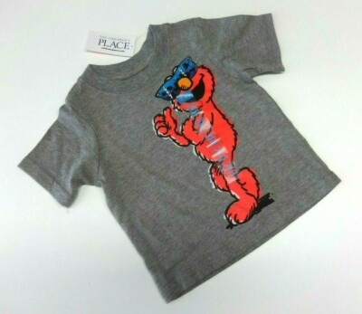 Elmo T- Shirt 68/74 grau US size 6-9 month Place Junge Sesamstrasse grau Baby