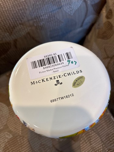 Brand New Mackenzie Childs Flower Market Practical Pitcher - Small - Picture 4 of 5