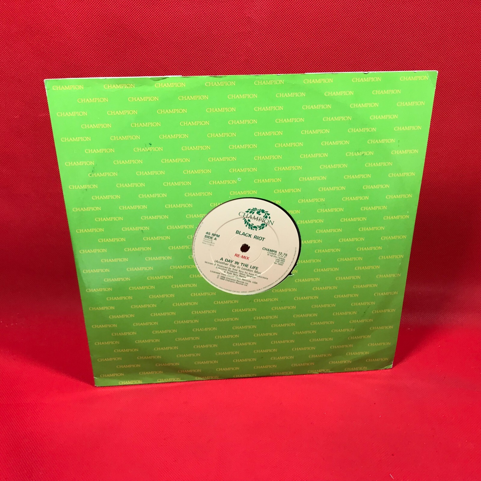 BLACK RIOT A Day In The Life (Re-Mix) 1988 3-track 12