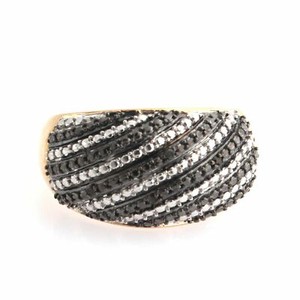 Authentic 18K Gold Plated Silver Real Diamond Cluster Band Ring Free & Fast Shipping