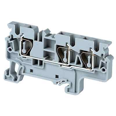 3pc ALTECH CORP CX4/3 Connector Terminal Block DIN Rail Spring Clamp Single Lev