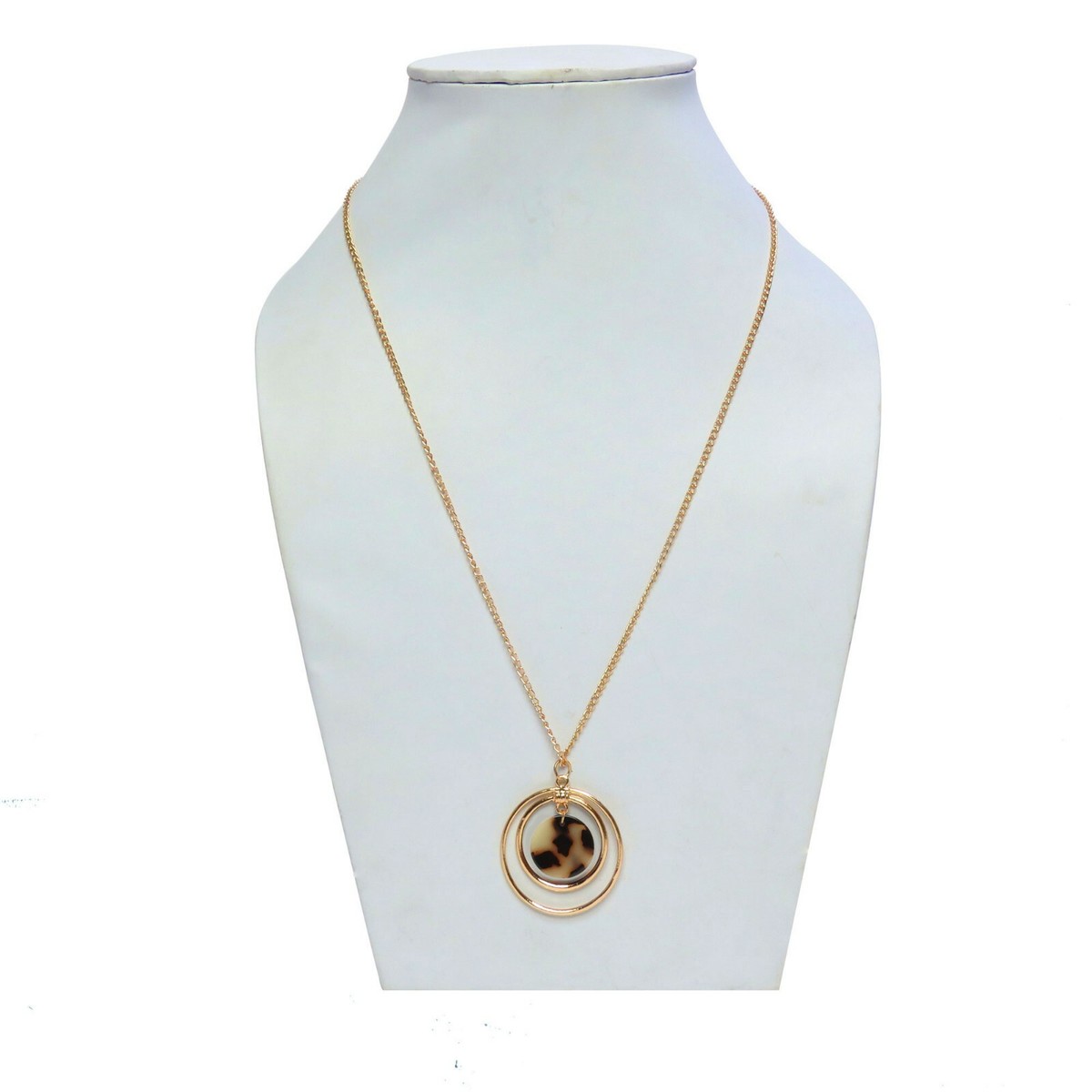 Fashion Tortoise Shell Women Necklace Long Chain Pendant