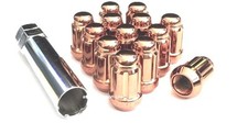 16- 12x1.5 Orange Spline Tuner Lug Nuts Wheel Locks Most Honda Acura Mazda Lexus