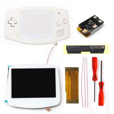 Hispeedido GBA IPS V5 LCD Kits W/ 1800mAh batteries W/shell for GameBoy Advance