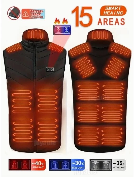 Heated Vest Gilet Jacket Bodywarmer With or Without Battery Pack 15 Heat Zones
Opens in a new window
