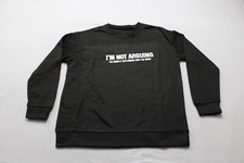 SHEIN Women's Essnce Slogan Graphic Sweatshirt SG6 Black Small US: 4