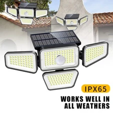 270 LED Luz Lamparas Luces Solares Exterior Para Patio Con Sensor De Movimiento