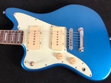 Harley Benton Ja-60cc Lh Lpb Blue Jazzmaster Style Guitar W/ P-90's - Lefty