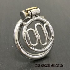 Stainless Steel Male Chastity Device Pocket-Size Cage Men Metal Lock Belt