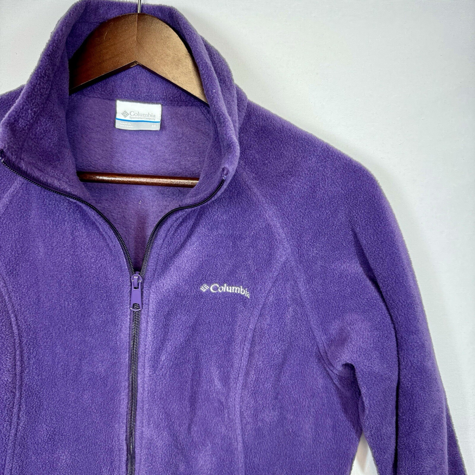 Columbia Women's Purple Benton Springs Full-Zip Fleece Jacket with Pockets - Size Medium