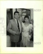 1987 Press Photo William De La Rosa, Debra Alden, Expression Gallery benefit