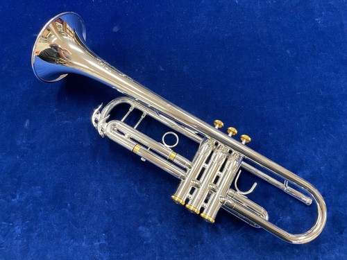 New EASTMAN Trumpet - ETR 524 GS - GOLD Brass Bell - GOLD TRIM - SILVER Plate - Picture 7 of 10