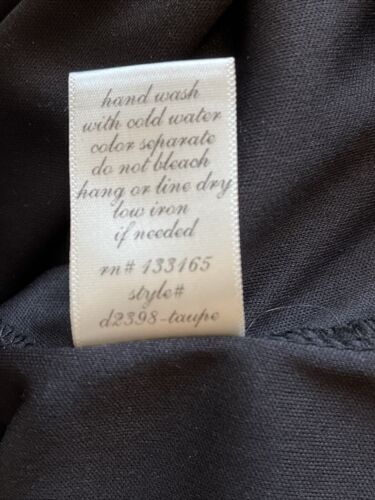 Alya Lace Dress Short Sleeveless Lined Scoop Neck Zip Back Tan Black Sz M - Picture 7 of 7