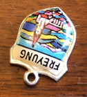 Vintage FREYUNG Silver Plated Shield Charm — photo 5