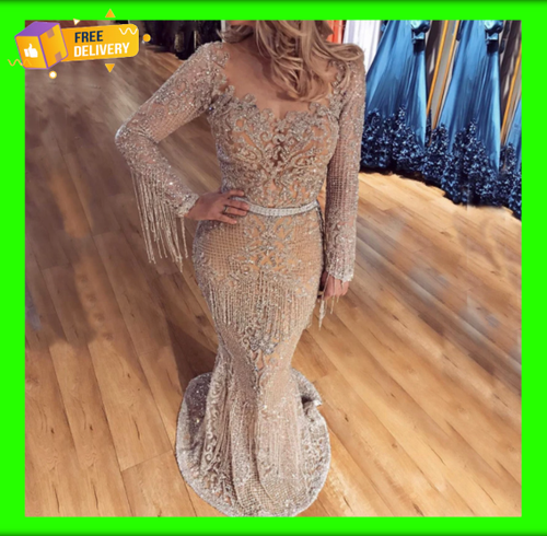 Vestidos De Fiesta Vestidos Elegantes Formales Para Mujer 2022 Lujo Borla  Que Re | eBay
