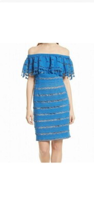 tracy reese off shoulder dress Anthropologie Plenty By Tracy Reese Off Shoulder Puff Sleeve Smocked Dress - NWT
