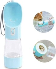 2-in-1 Dog Water Bottle  Food Dispenser  Leakproof Portable Pet Travel Feeder