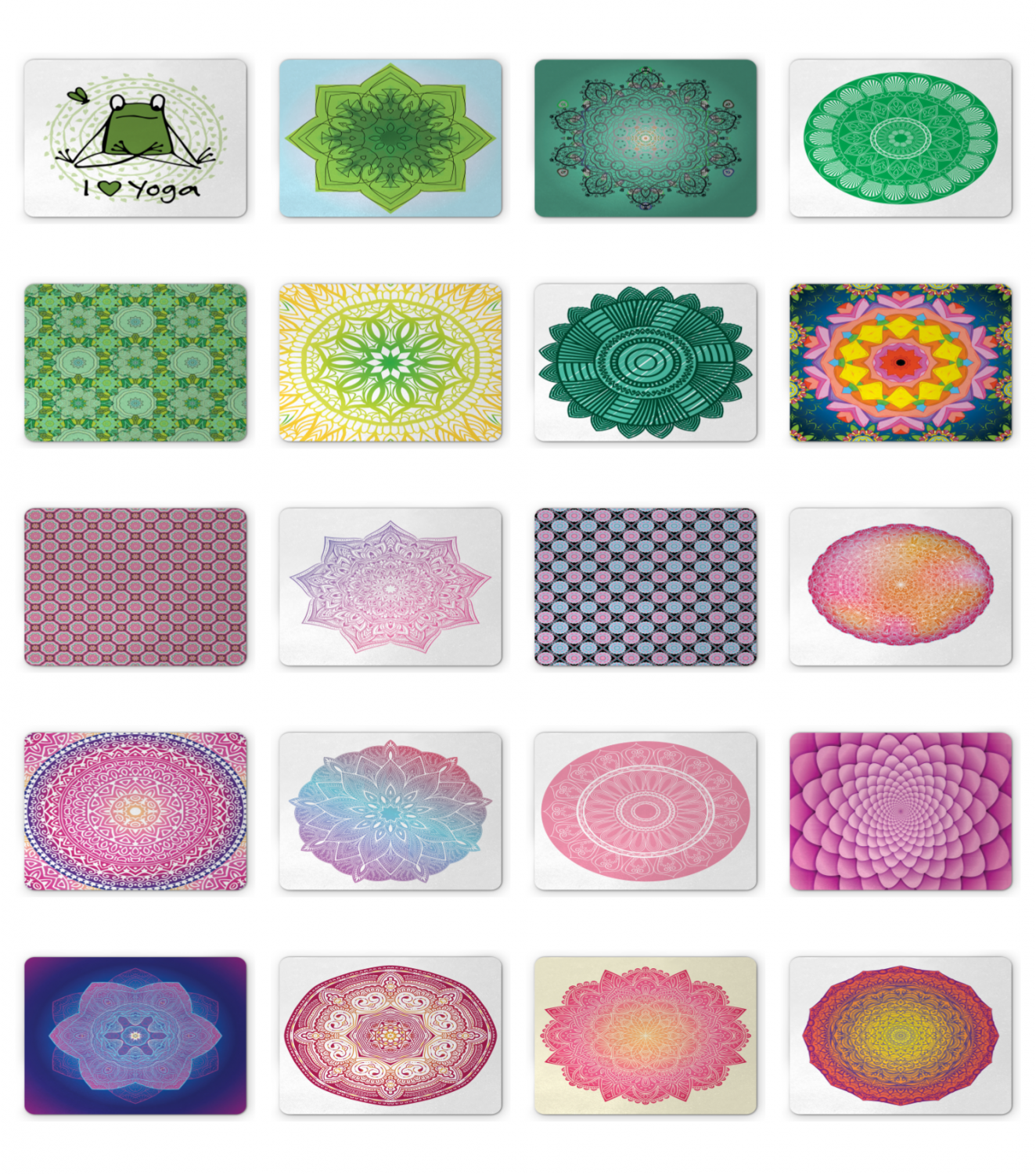 Ambesonne Mandala Pattern Mousepad Rectangle Non-Slip Rubber