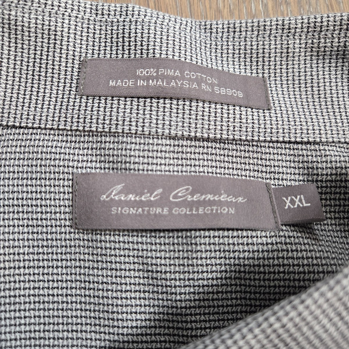 Chemise Grise Daniel Cremieux Classics – Taille L, NEUVE Avec étiquettes