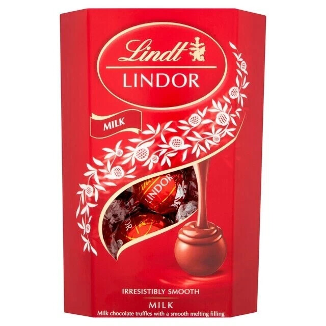 Lindt Lindor Milk Chocolate Truffles smooth & delicate Swiss milk chocolate 200g
