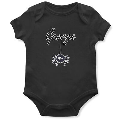 Personalisierte Halloween Spinne Strampler Baby Spinnennetz Weste Herbst erste Kostüm...