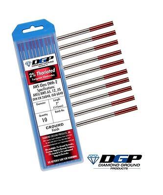 .040"-1/16"US Seller Red 10-pk TIG Welding Tungsten Electrode 2% Thoriated