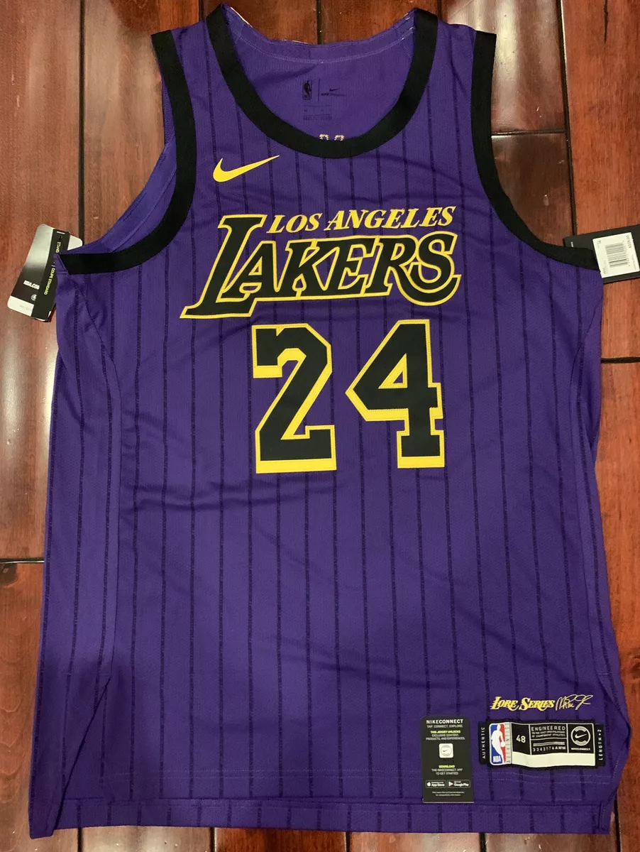 Nike Kobe Bryant Nike Lakers City Edition Lore Series Jersey Sz M 100%  Authentic