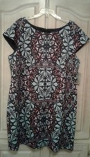Vince Camuto Nordstrom NWT($138.) Multi Color/ Print S/S Dress Size 20W