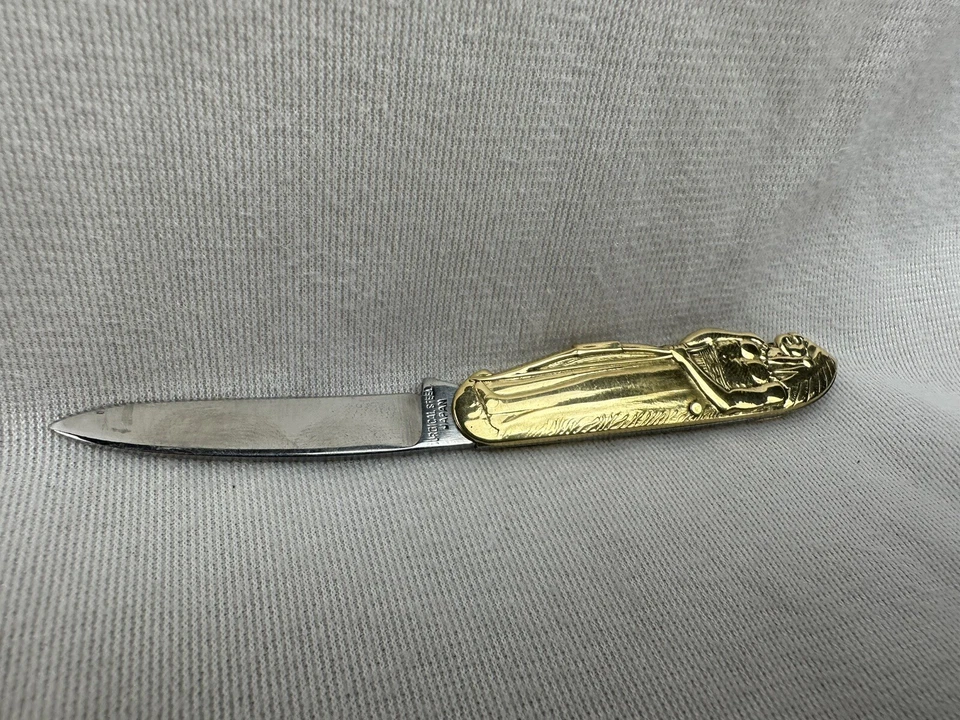 Navaja de Bolsillo Parker Cut Co Figura India y Mango de Arco Acero Quirúrgico Rara De Colección Foto 2 de 4