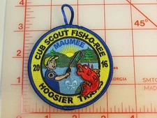 Hoosier Trails Council 2016 Cub Scout Fish-o-ree collectible patch (o17)