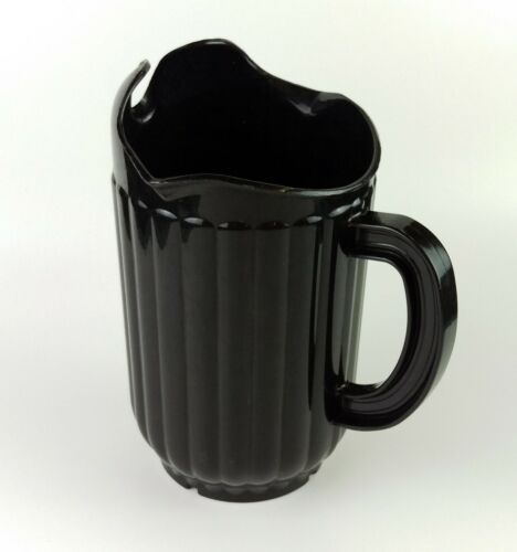 Vollrath 6010 Traex 60 oz. Black Three-Lip Deluxe Beverage Pitcher - Carton of 4