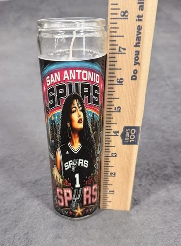 San Antonio Spurs Prayer Candles Selena WEMBANYAMA Fox Castle Vassell Champagne - Picture 5 of 6