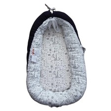 Baby Lounger For Newborn 0-24 Months Animal Print White Navy By Lyvoor