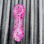Glitter Glass Pipe Bowl Smoking Tobacco Pink Liquid New Round Circle Dot 5” — photo 4