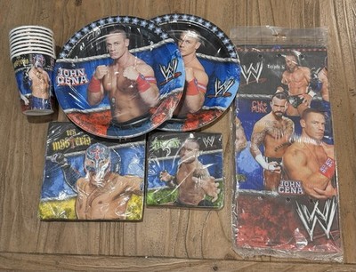 WWE Wrestling Party Supplies 2012 Designware Plates Napkins Tablecloth Cups B