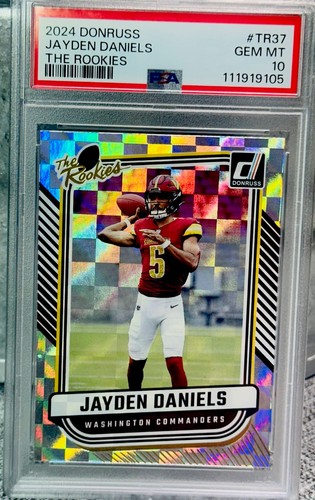 Jayden Daniels PSA 10 ROOKIE PSA GRADED RARE CHECKERBOARD SSP INVESTMENT  CARD