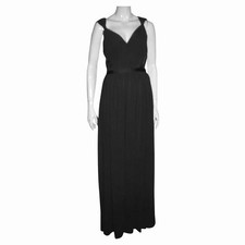 Vera Wang (Main Line) grey  Grecian evening gown from chiffon, US 10 / UK 12 NWT