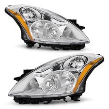 Pair Headlights For 2010-2012 Nissan Altima Sedan 4-door Chrome Headlamps Lhrh