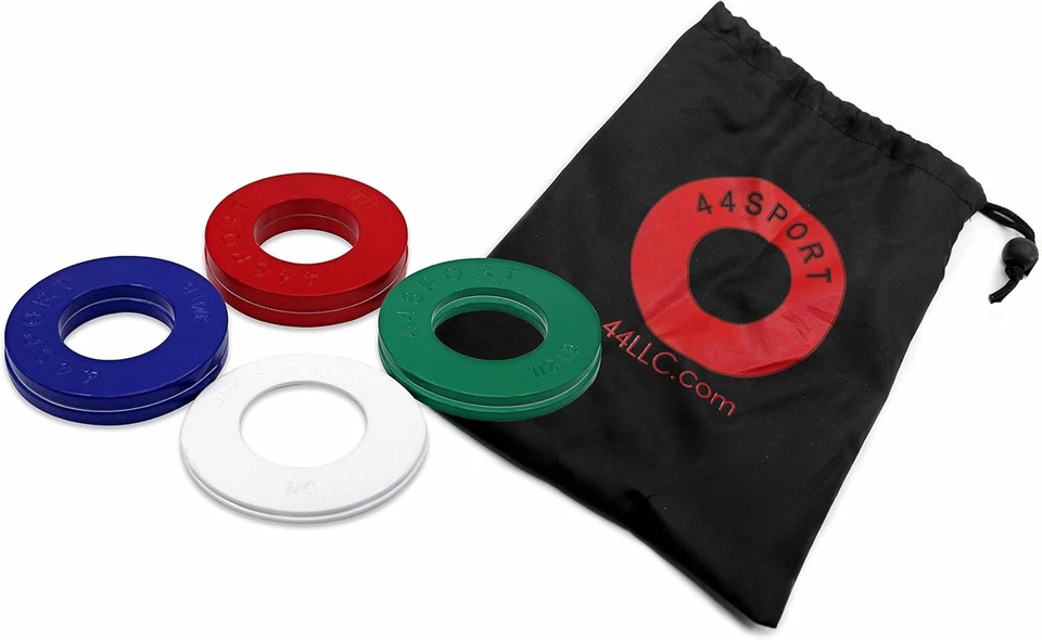 Placas fraccionarias olímpicas 44LLC 44SPORT - Par de 1/4, 1/2, codificadas por colores  Foto 2 de 4