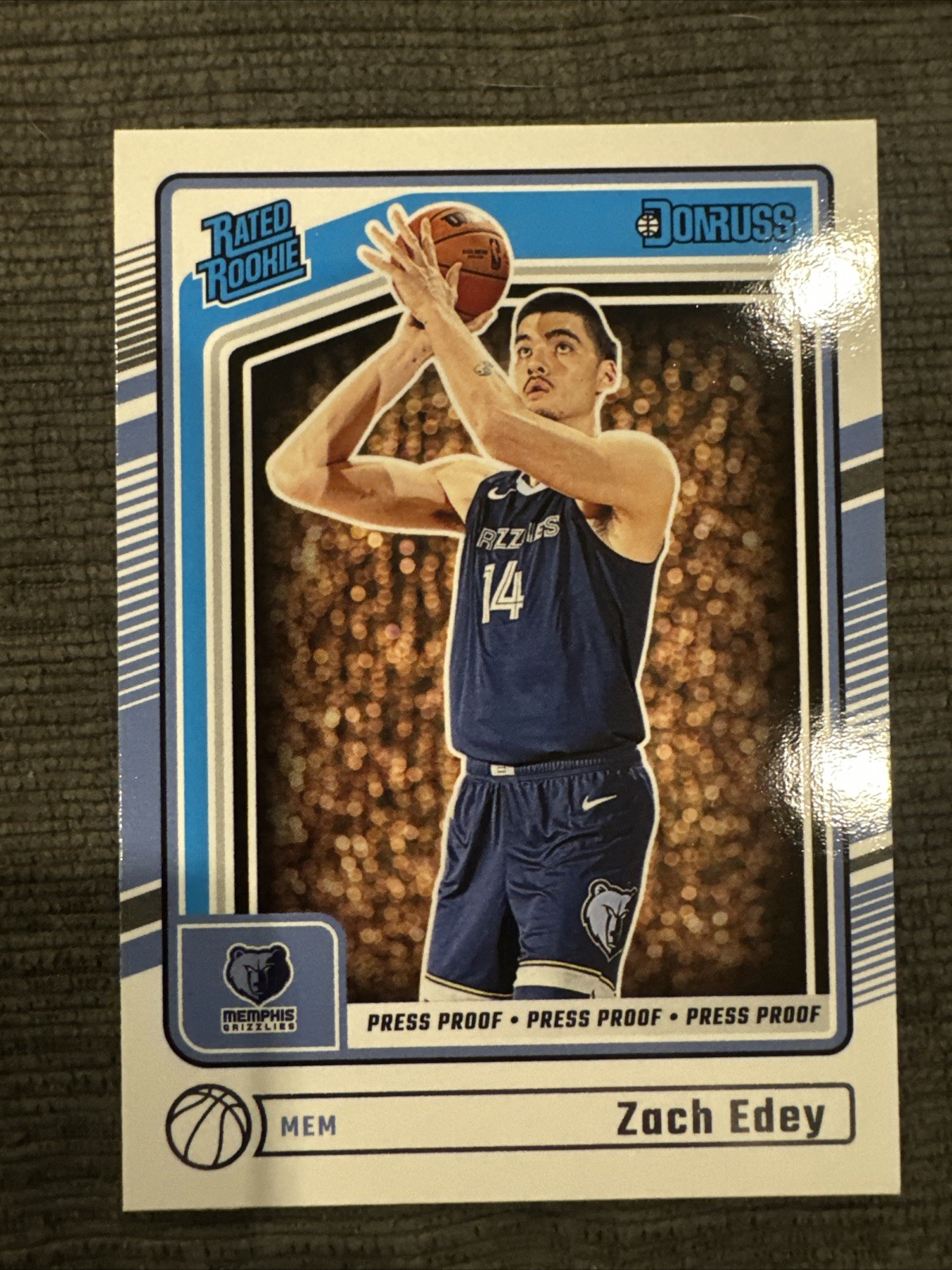 2024-25 Panini Donruss Rated Rookie Press Proof Silver Zach Edey #239 Rookie RC